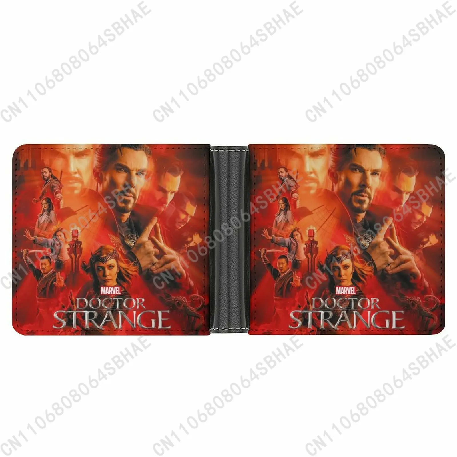 

Marvel Doctor Strange Trendy Leather Wallet Teenage Male Woman Slim Credit Card Holder Small Purse Daily Use Cosplay