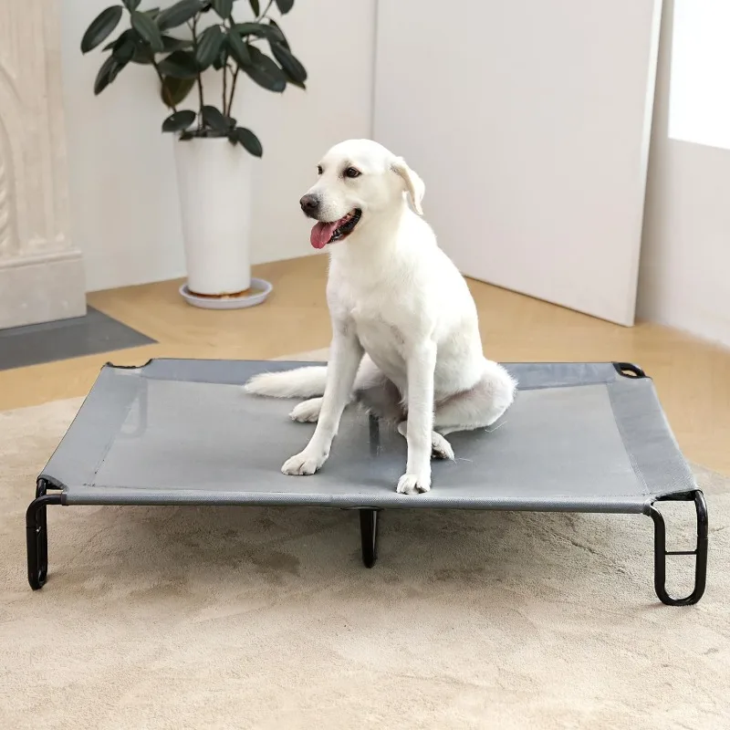 Elevated Outdoor Dog Bed - Dog Cots beds for Large Dogs XL, Waterproof Raised Dog Bed Easy to Assemble, Cooling Elevated