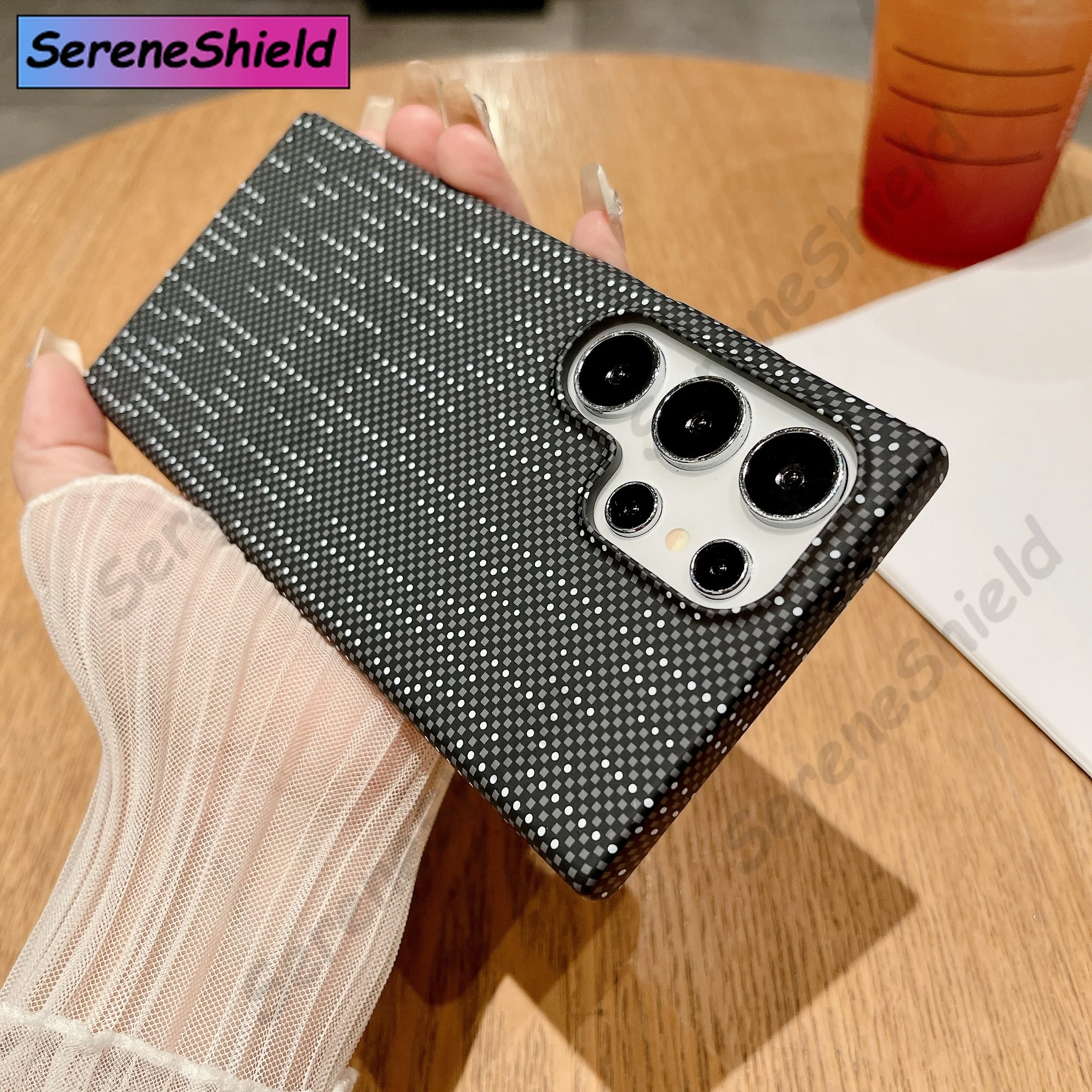 Ultra Thin Carbon Fiber Texture Armor Magnetic For Magsafe Case For Samsung S25 S24 S23 S22 Note 20 Ultra 10 Plus Hard PC Cover