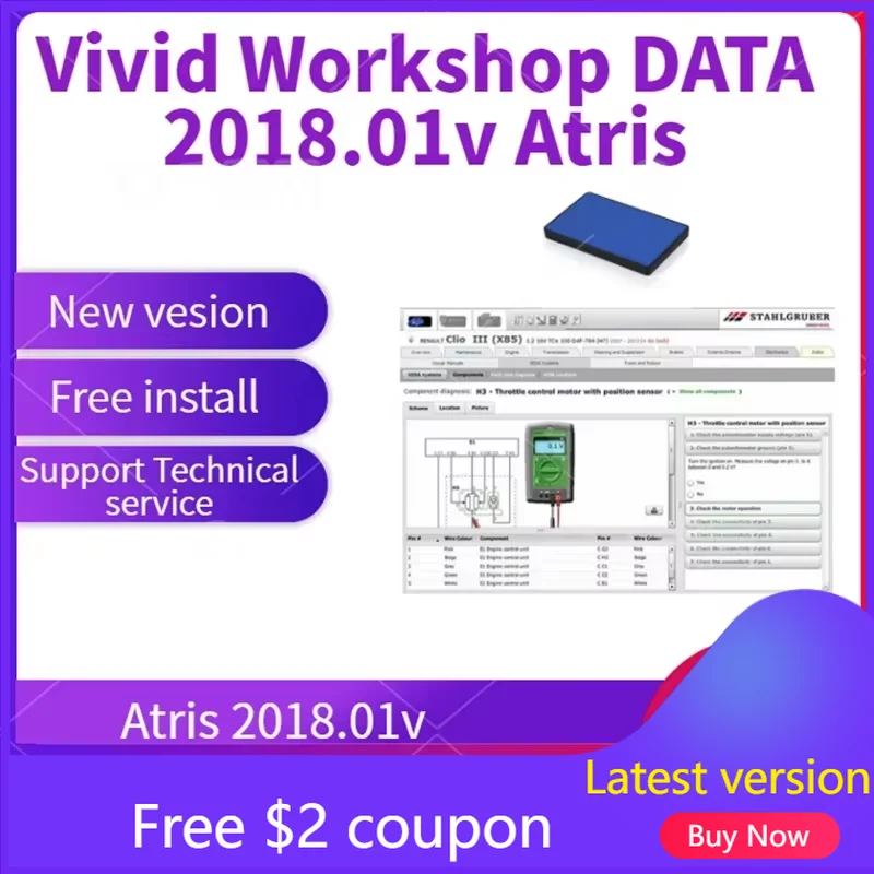 

2024 Hot Arrival Vivid Workshop DATA 2018.01v( (Atris-Technik) Europe Automotive repair software Atris parts catalog vivid work
