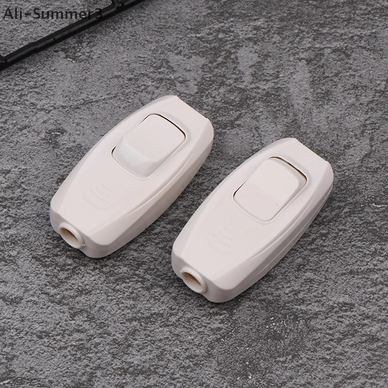 2 قطعة الأبيض مضمنة تشغيل/إيقاف مفتاح بـزر دفع Led أضواء على الانترنت منتصف الاتجاه التحكم التبديل أسلاك الكابينة أباجورة مفتاح الطاقة 10A 250 فولت #2