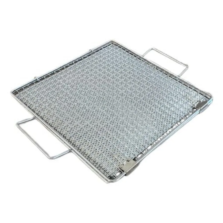 

Reusable BBQ Grill Plate Net for Gas Stove Flame-Grilled Flavor Chrome Non-Stick Detachable Mesh Easy to Clean Portable Outdoor