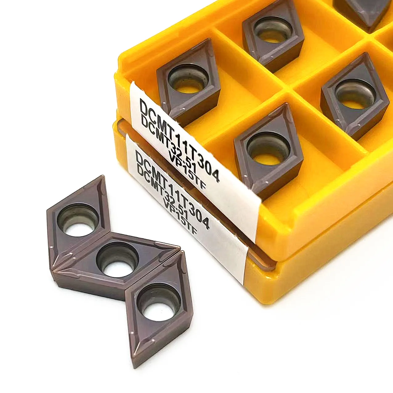 10 pz DCMT070204 DCMT11T304 DCMT11T308 US735 VP15TF UE6020 utensili per tornitura inserti in metallo duro utensili CNC DCMT070204 US735 VP15TF