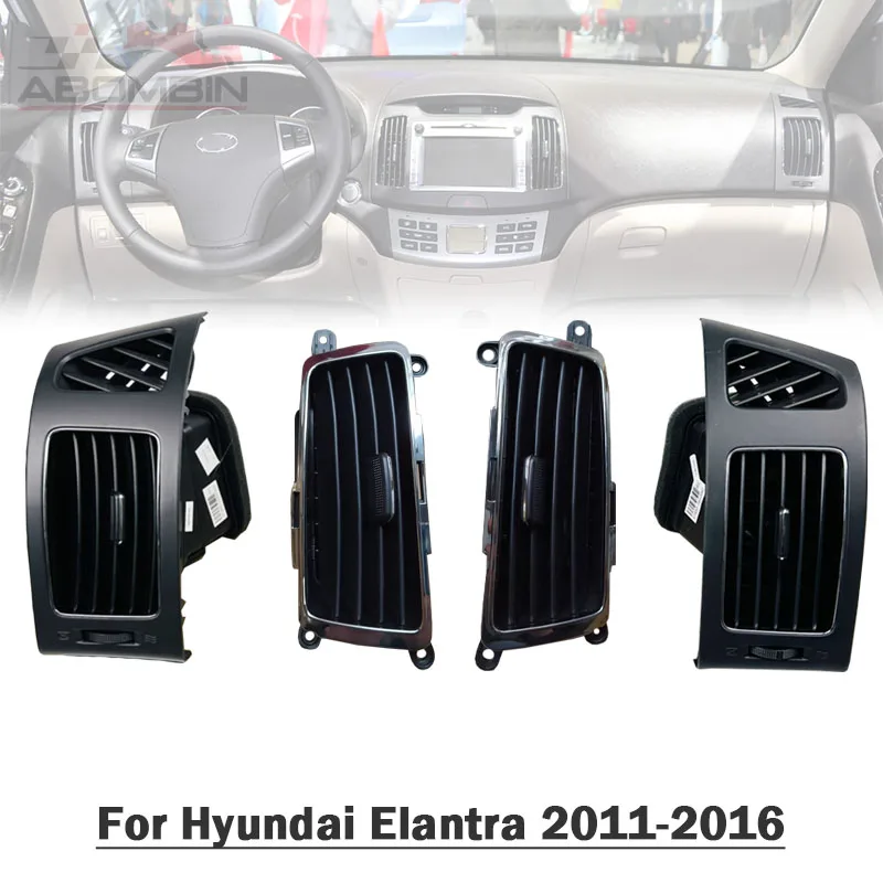 AC Fan Leaf Left Right Centre Ventilator Grille Dust Assy Ctr Air Vent For Hyundai Elantra 2011 2012 2013 2014 2015 2016