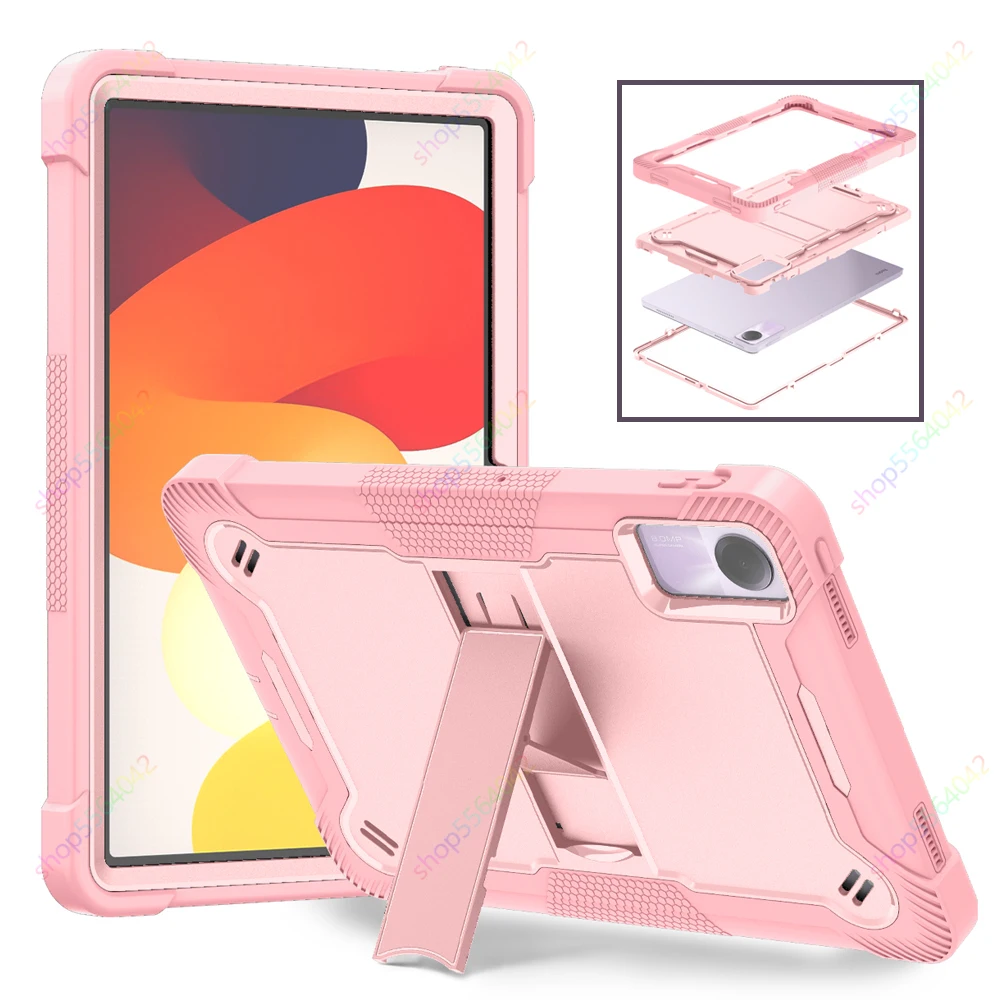 

For Xiaomi Redmi Pad SE 11 Inch Case Mi Pad 6 5 Pro 11'' Built-in Kickstand Rugged Protective Cover for Redmi Pad Pro 12.1 2024