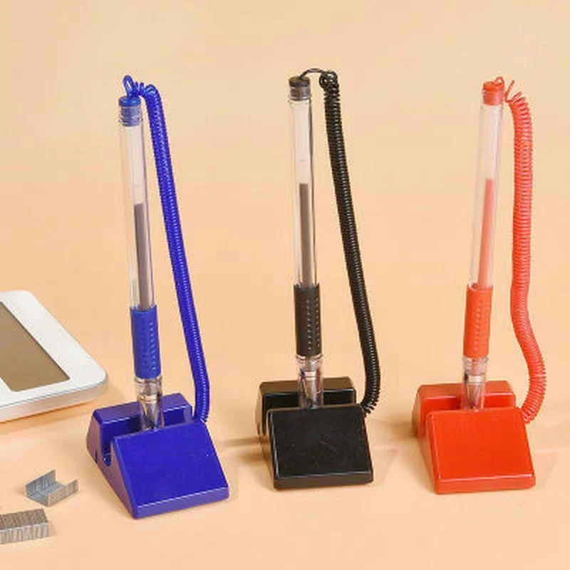 

5Pc/Lot Desk Holder Fixed Gel Pen Counter Advertising Signature Pen Office School Stationery Table Gel Pen Office Accessories
