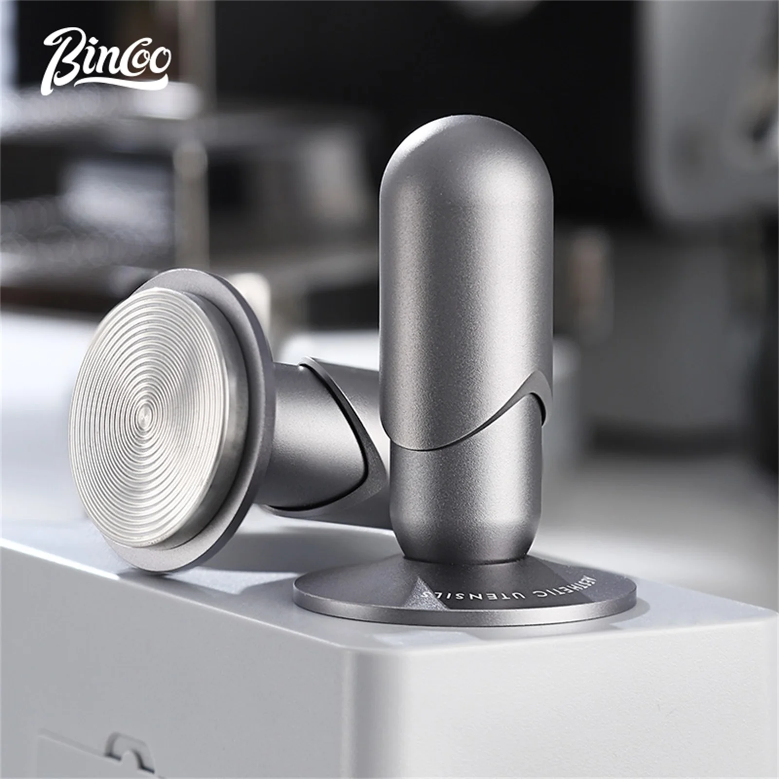 BINCOO Constant Pressure Coffee Tamper 30lb 51mm 58mm Espresso Ripple Tampers with Calibrated Spring Loaded Italian Barista Tool