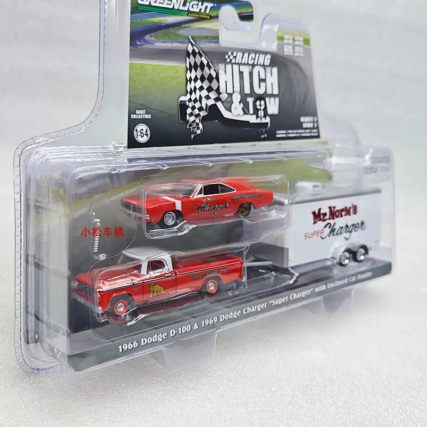 1:64 1966 Dodge D-100 1969 Dodge Charger "Super Charger" พร้อมรถ Hauler จําลองรถสะสมของขวัญ