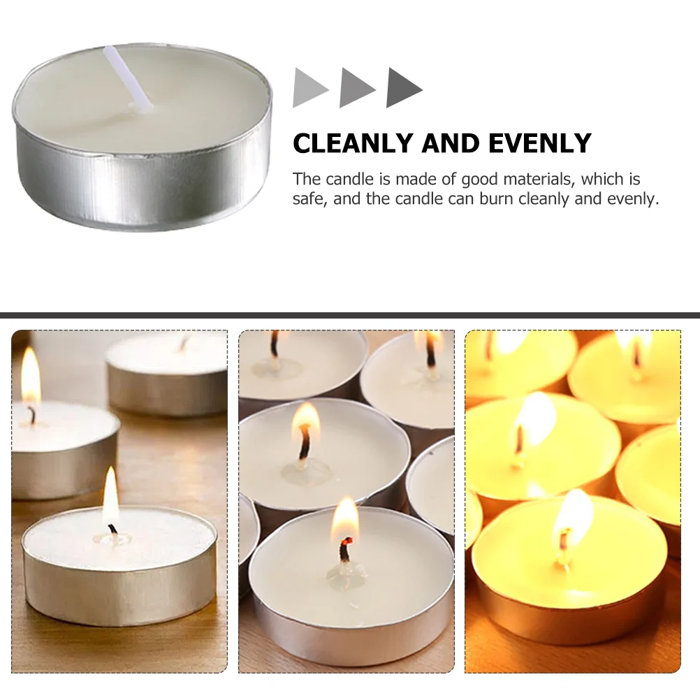 50 Pcs Round Scented Tealight Candles Posing Wedding Accessory Paraffin Lights Romantic Travel