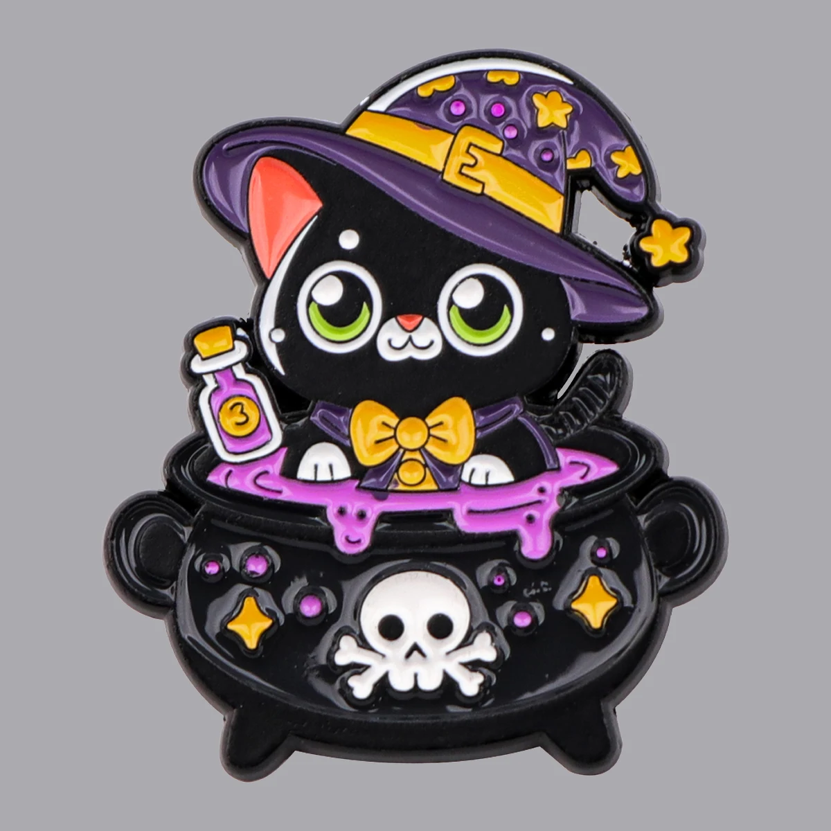 Black Cat Enamel Pin Halloween Brooch Pines Hat Lapel Pins Badge on Backpack Clothing Accessories Witch Jewelry Party Gifts