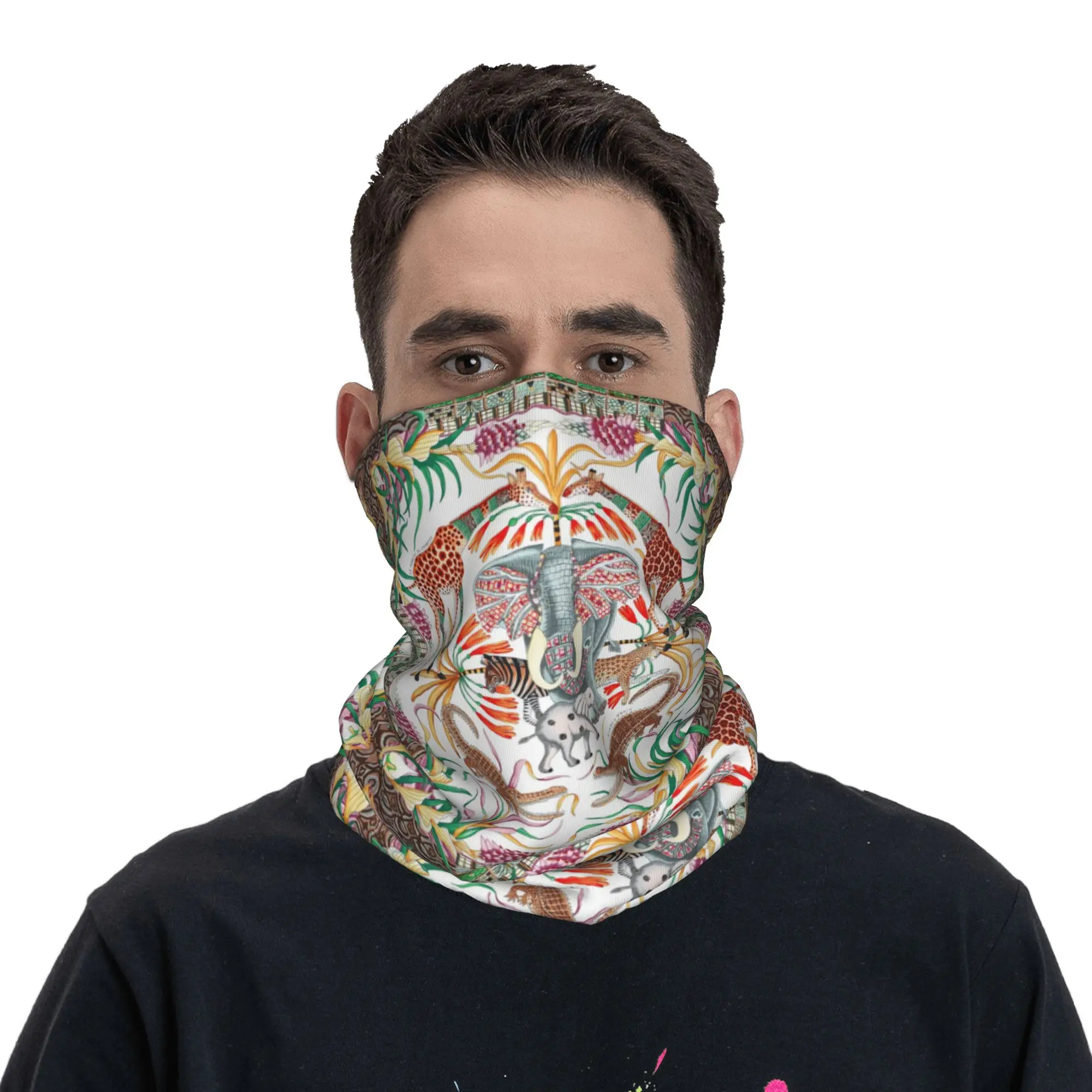 

Tropical Jungle Animal Print Bandana Neck Gaiter Printed Mask Scarf Headband Cycling Unisex Adult Windproof