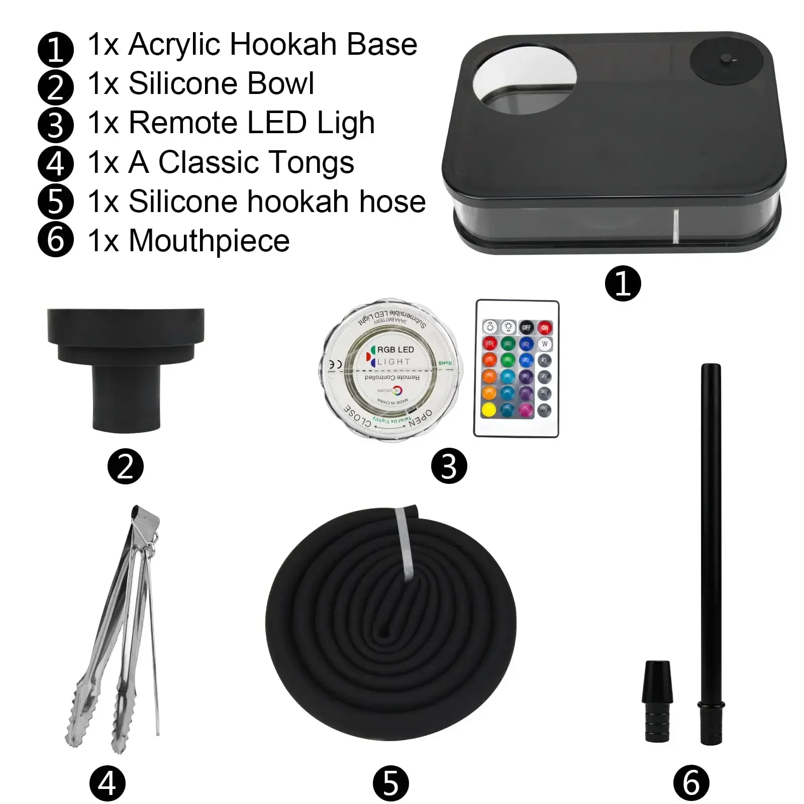 

Book Style Hookah Shisha Set with Tobacco Bowl Hose Charcoal Cigarette Holder Narguile Complete Smoking Grass Pipe Accessories