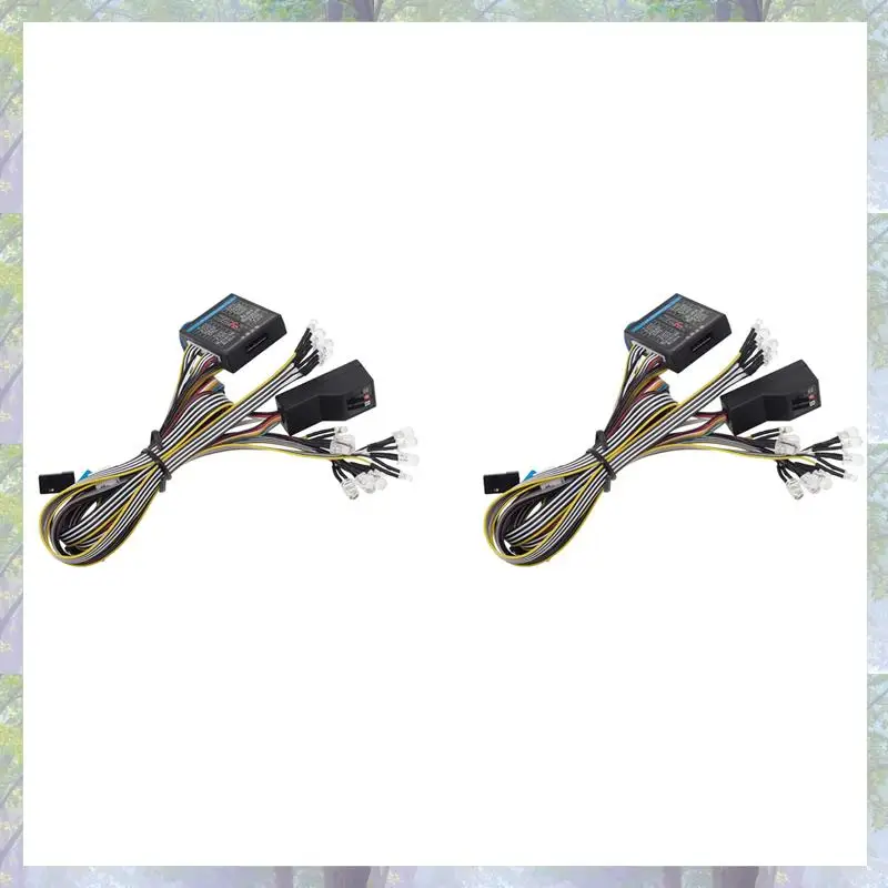 T82C Hot Sale-2X مجموعة نظام الإضاءة محاكاة التحكم ضوء الفرامل ضوء RC مجموعة إضاءة السيارة لنموذج 1/10 1/8