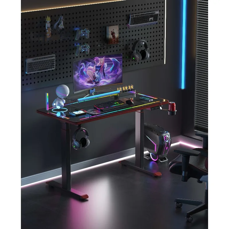 Customizable Dual Motor Standing Gaming Desk Adjustable Height Computer Desk Top Iron Furniture for Office Use Factory-Produced