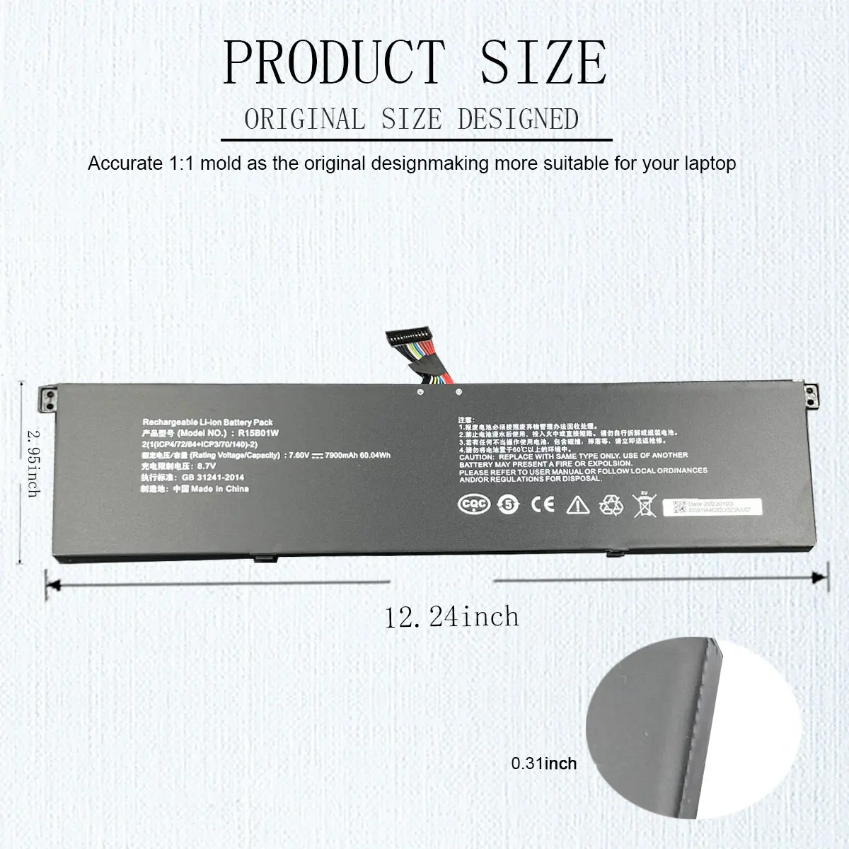 Imagem -04 - Bateria do Portátil para Xiaomi Pro 15.6 Gtx Tm1701 Série Notebook R15b01w
