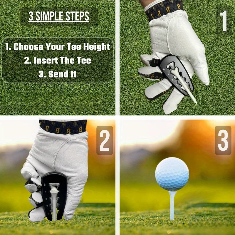 The height setter of the golf club height adjustment tool ensures that the club heights are consistent. Golf trainer
