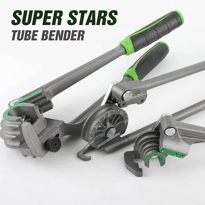 

1/4" 5/16" 3/8" (6/8/10) Tubing Bender 3-in-1 Pipe Bender 180° HVAC Copper Aluminum Tubes Bending Tool Air conditioning repair