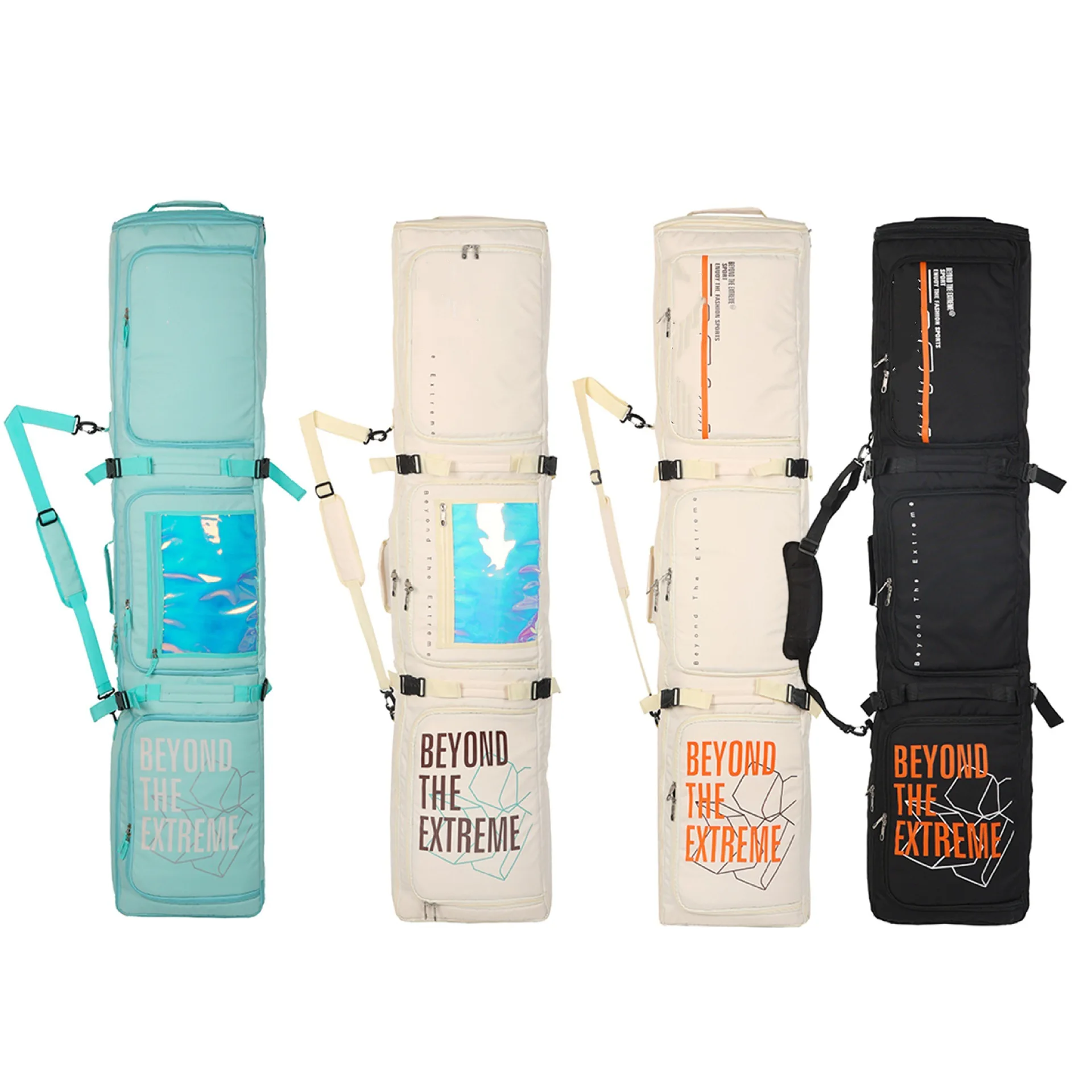 

Wheeled Ski & Snowboard Bag, Carry Case for Winter Sports, Outdoor Skiing Equipment Storage Backpack