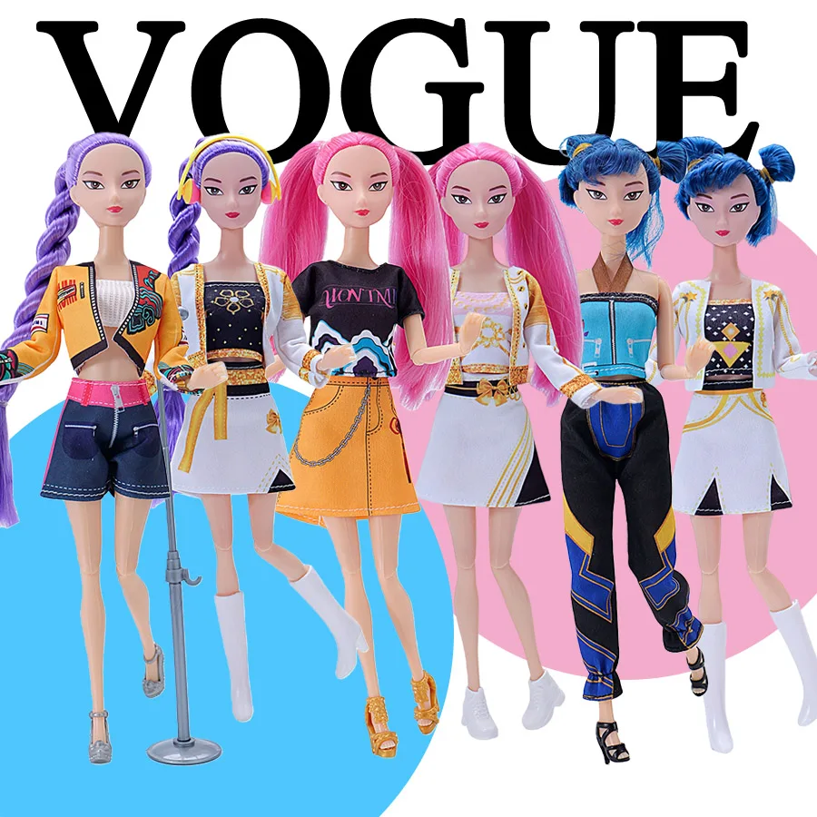 questi abiti per bambole incredibilmente nuovi e di tendenza vengono in 6 set, perfetti per bambole da 11,5 pollici. Raccogliamo tutti e godersi l'ultimo