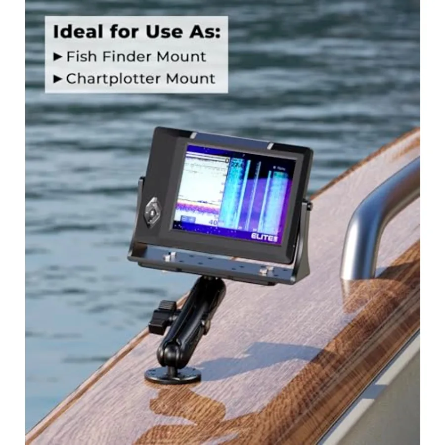 سبائك الألومنيوم صياد السمك جبل مع B حجم 1 الكرة لوحة مستطيلة قاعدة مستديرة 5.9 الذراع الطويلة البحرية الإلكترونية جبل متوافق