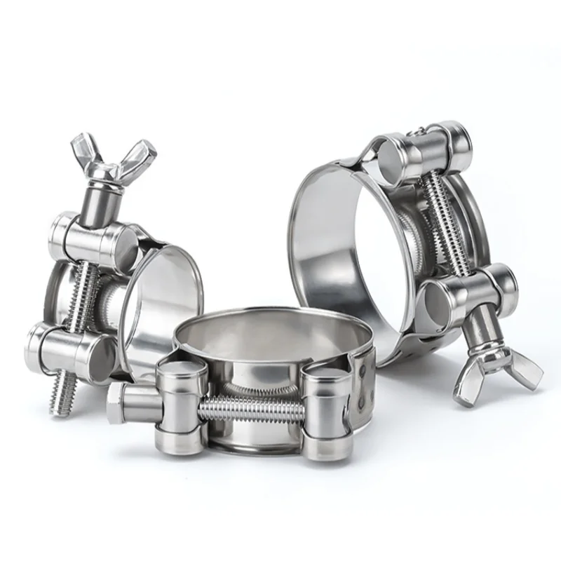 304 الفولاذ المقاوم للصدأ قوية المشبك خرطوم أنابيب المياه الهواء العادم الوقود كليب دراجة نارية الخمار المشابك دائم ختم أداة لحام #4