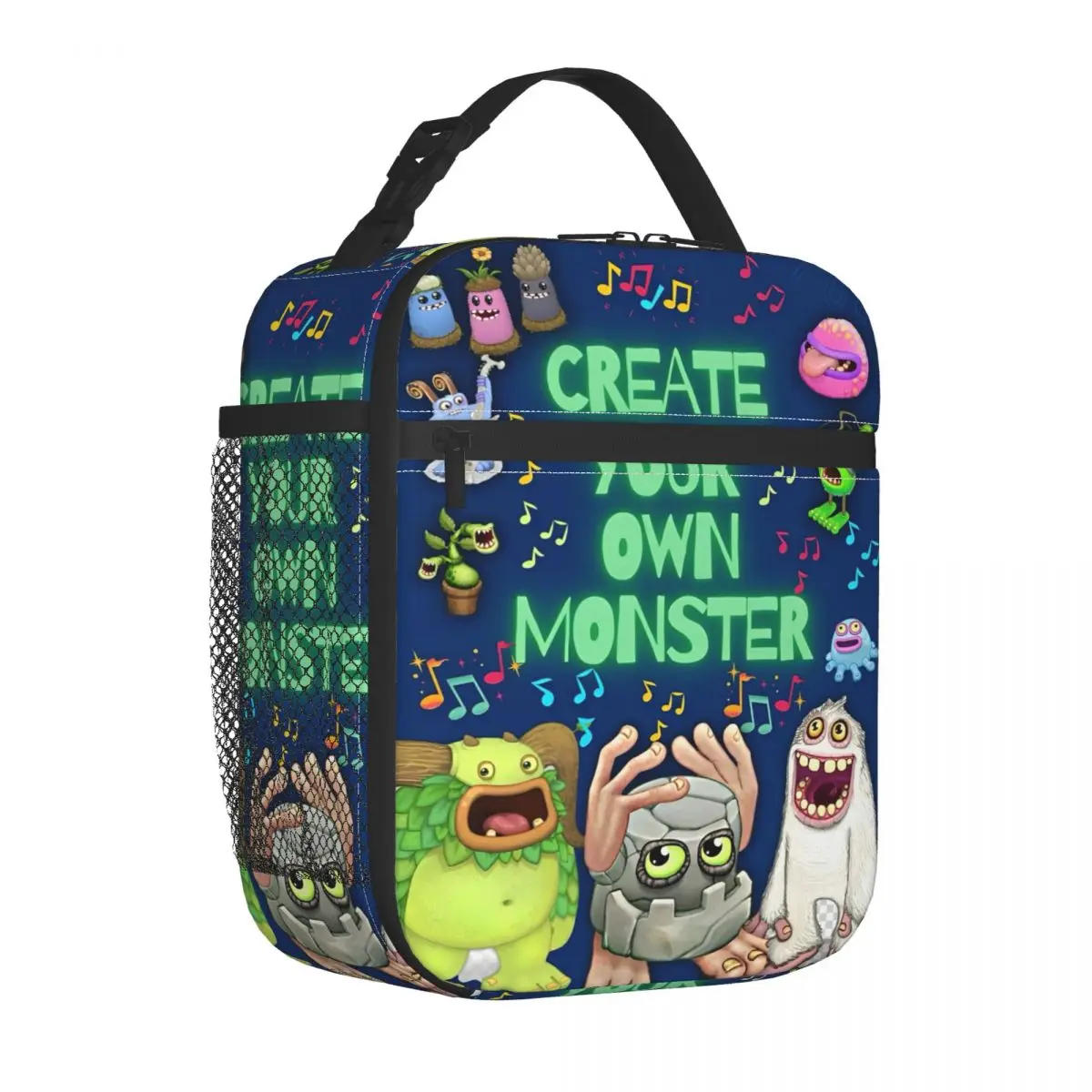 Printable My Singing Monster Party Activity Accessories Insulated Lunch Bag For Office Food Box Portable Thermal Lunch Boxes