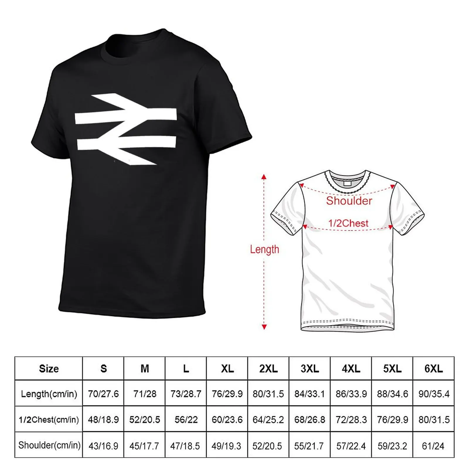 BRITISH RAIL-white- T-Shirt plus sizes summer clothes boys whites men workout shirt