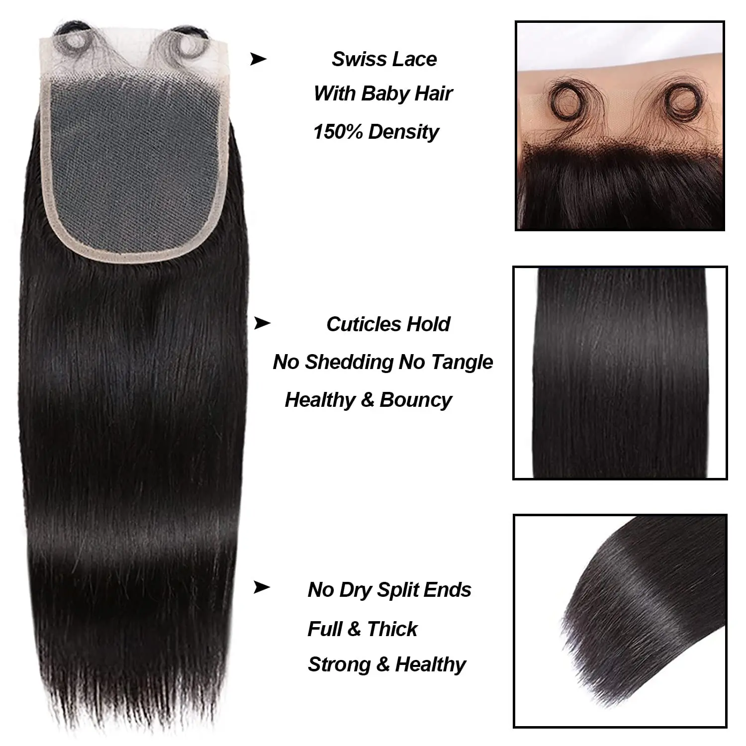 30 Inch Human Hair Bundles With Closure Straight Bundles Peruvian Hair Bundles With Closure Transparent 5x5 Closure With Bundles