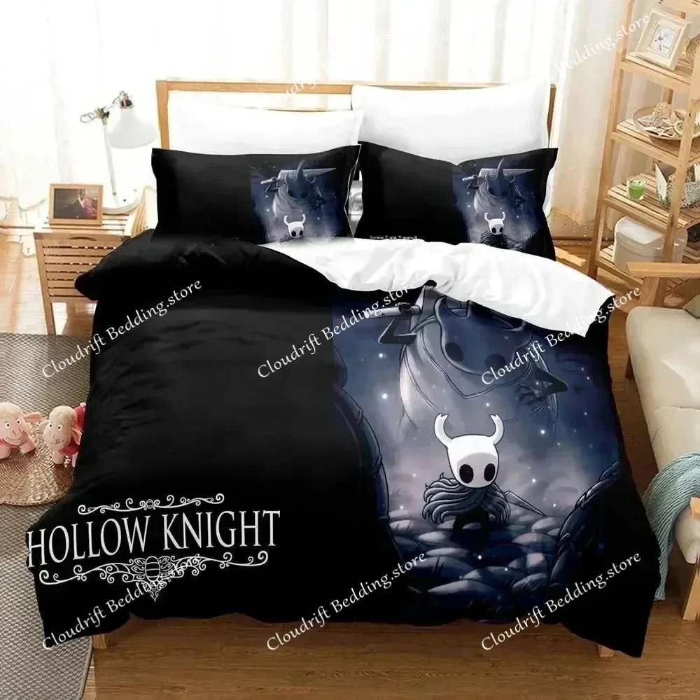 

Комплект постельного белья с 3D-принтом Hollow Knight: пододеяльник, наволочки, одеяло, для кроватей King/Queen, для мальчиков и взрослых