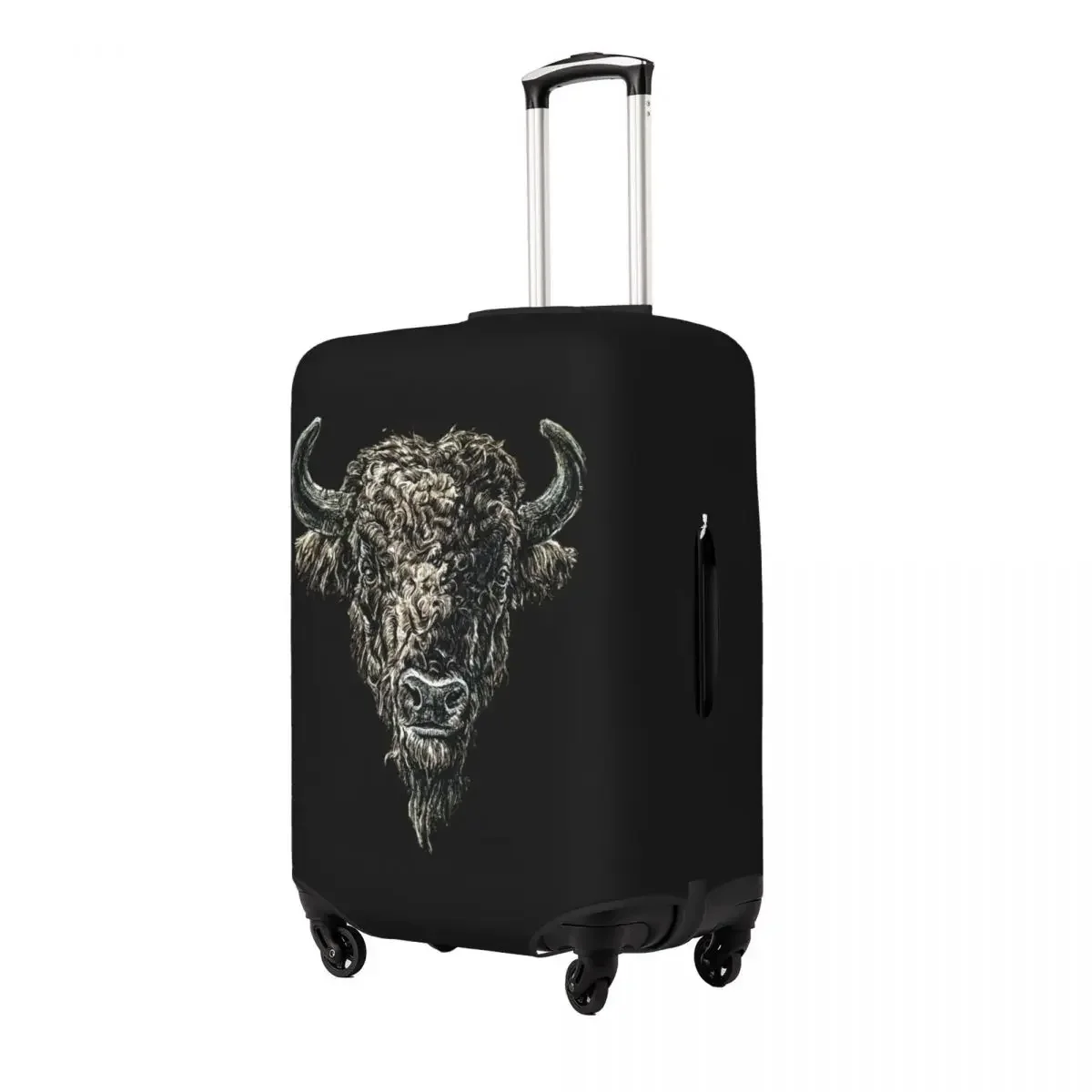 Bison Head 6000px Print Luggage Protective Dust Covers Elastic Waterproof 18-32inch Suitcase Cover Travel Accessories