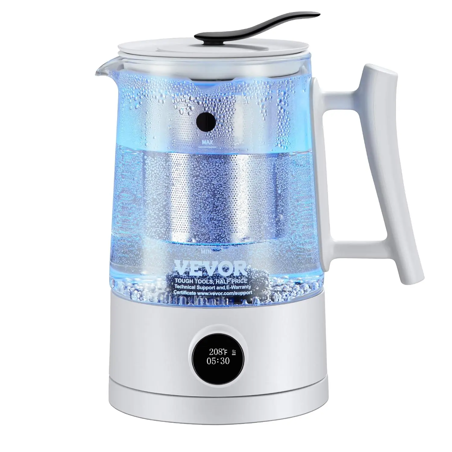 Hydrogen Water Pitcher Generator, 1.5 L / 52.8 oz Large Capacity Hydrogen Generator Water Kettle, SPE and PEM Technology