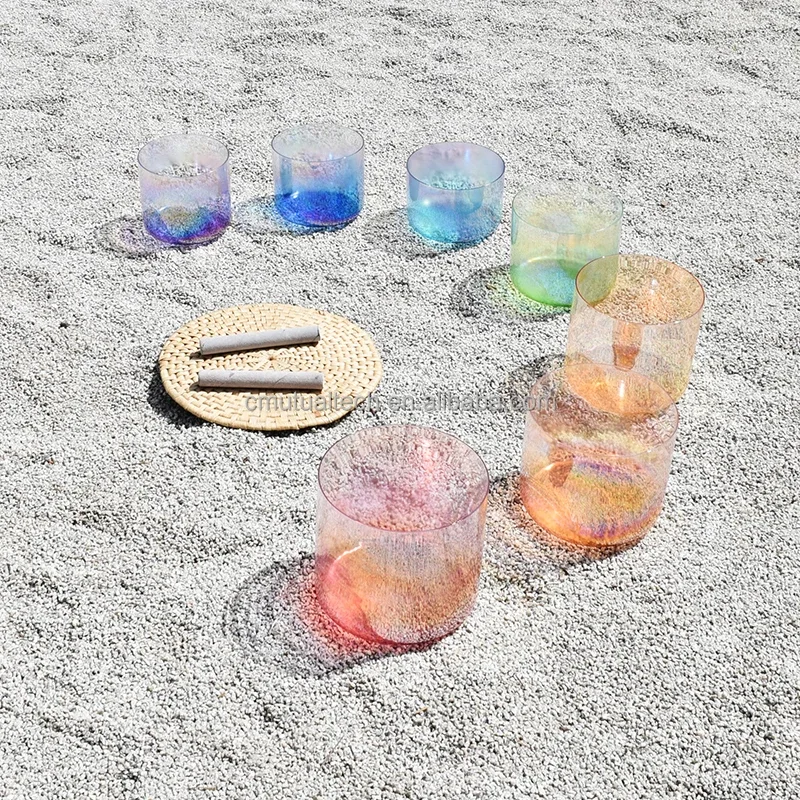 Clear Crystal Singing Bowl Set Sound Therapy Crystal Mindfullness Bowl Sound Healing Instrument Meditacion Balance Body Energy