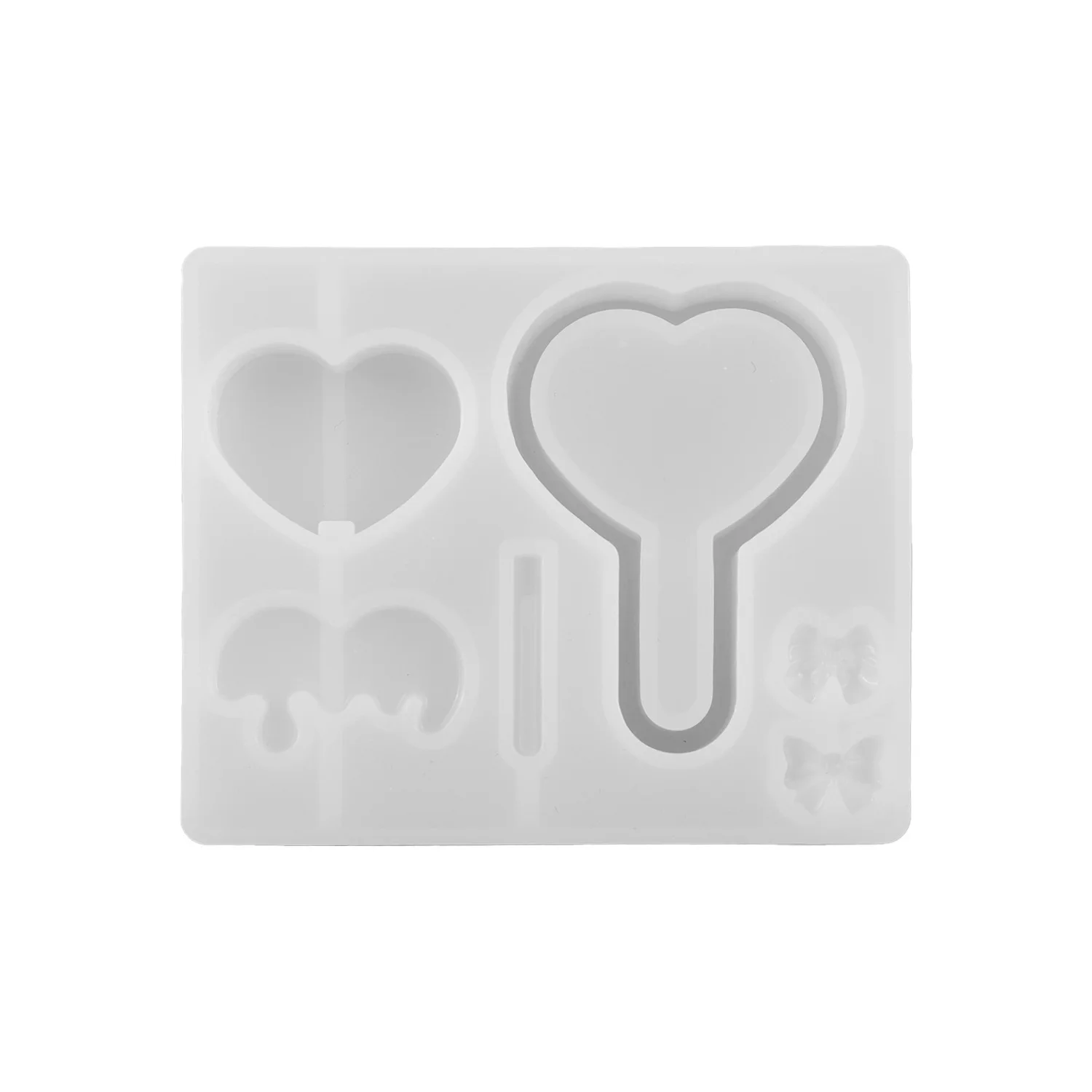 UV Glue Quicksand Lollipop Crystal Epoxy Resin Mold DIY Love Rabbit Pentagram Quicksand Silicone Mold