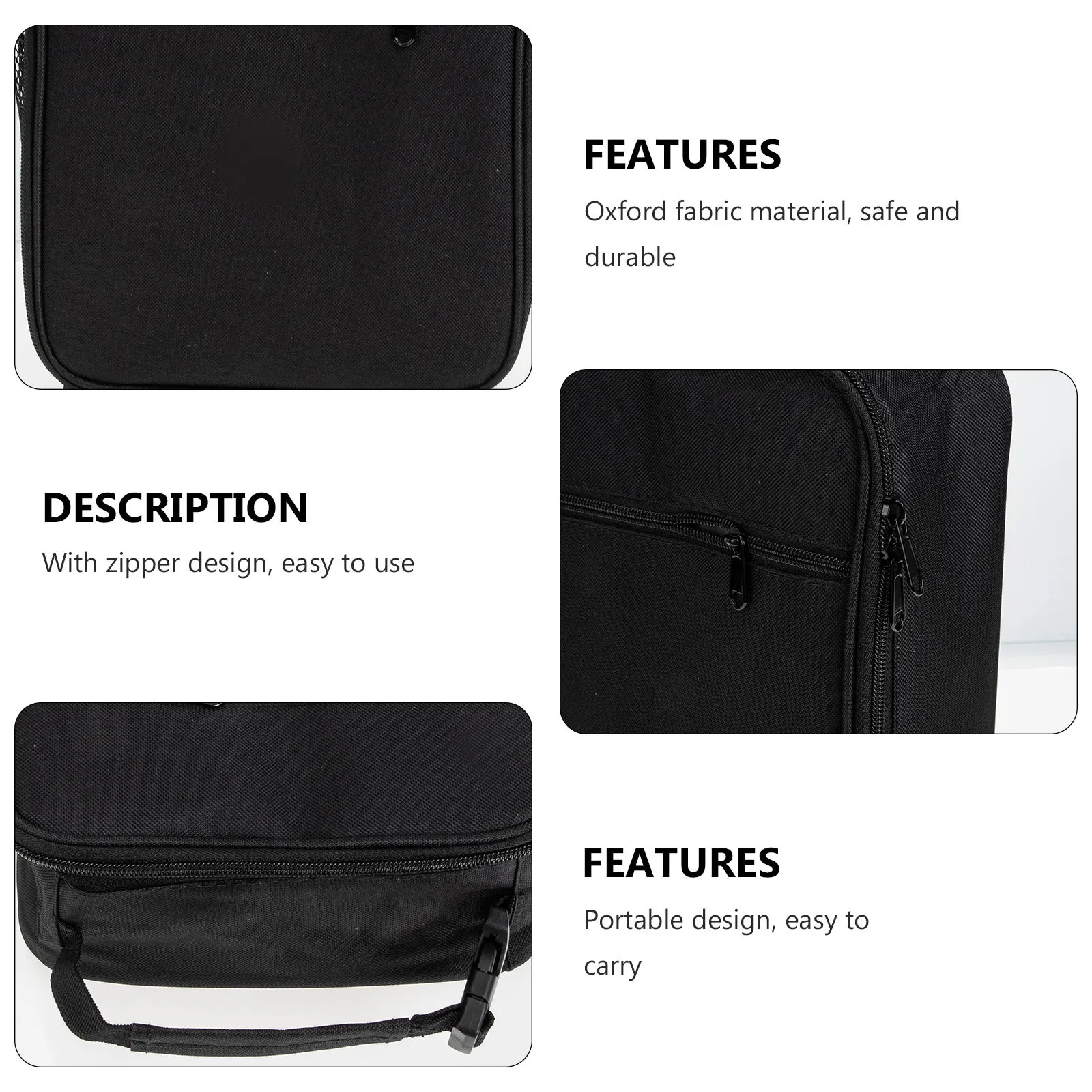 

Heat Preservation Insulation Bag Portable Food Storage Container Thermal Lunch Bag for Outdoor Picnic Camping Black