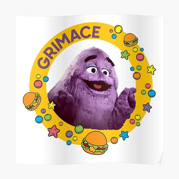 

Grimace Poster Painting Print Mural Picture Decoration Home Funny Decor Modern Wall Art Vintage Room No Frame