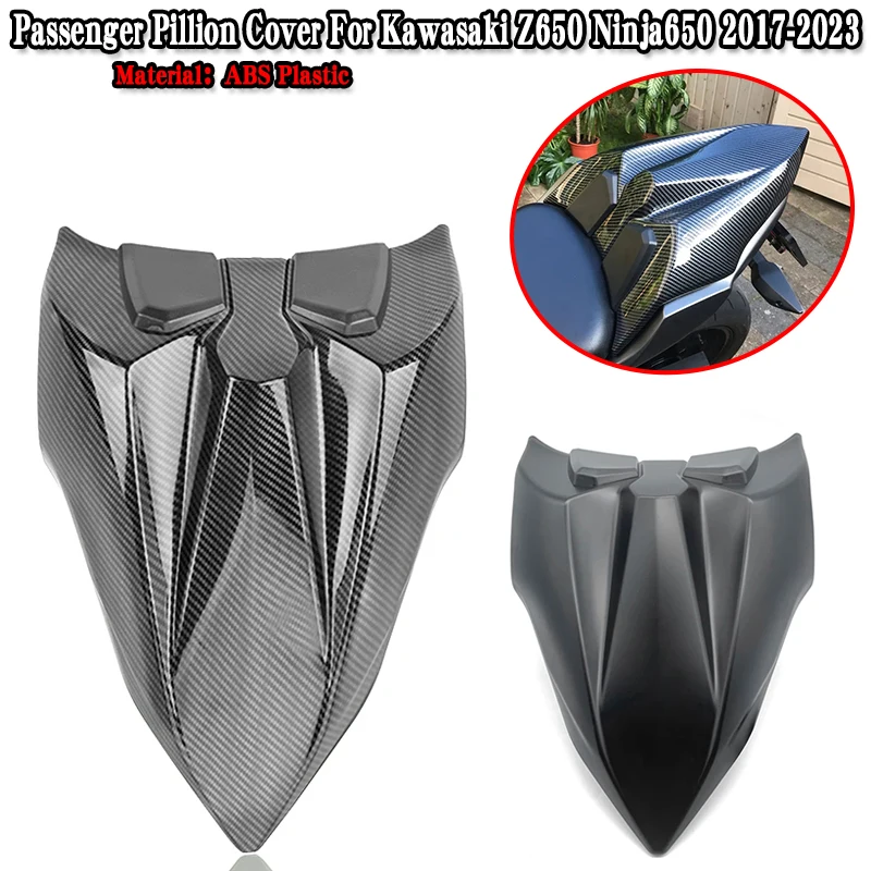 For Kawasaki Ninja 650 2017-2023 Z650 Ninja650 Motorbike Seat Cover Rear Pillion Passenger Hard Solo Seat Cowl Hump Faring ER6F