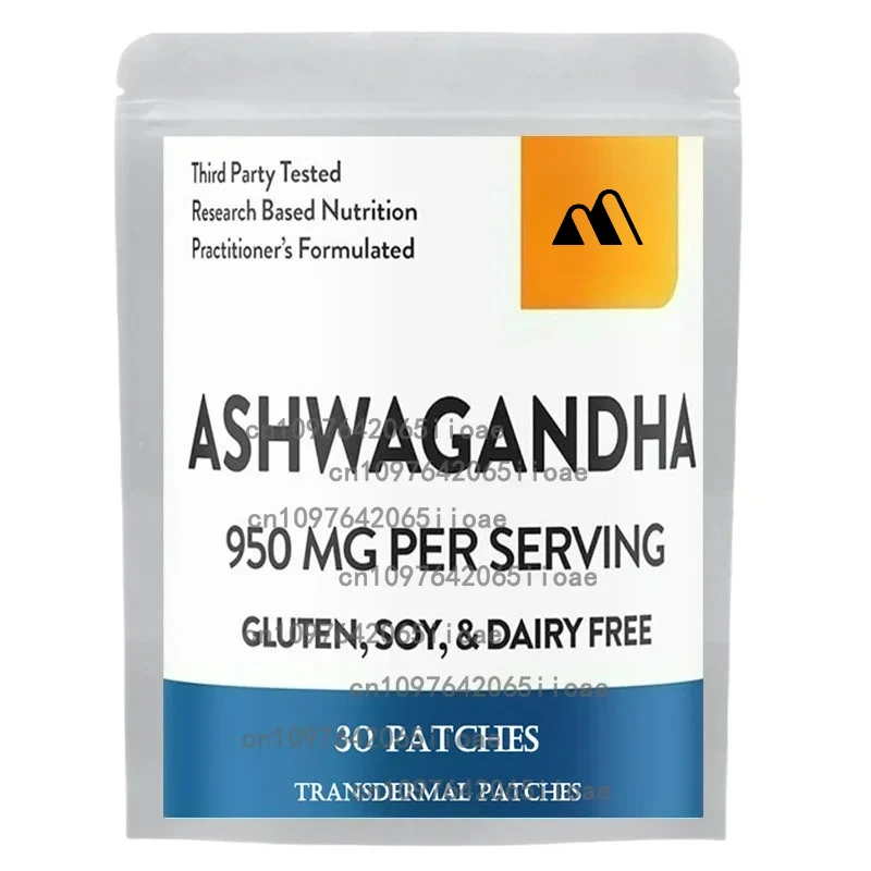 30 Patches Ashwagandha Complex Transdermal Patches Stress Relief, Upports Quality Sleep, Focus & Positive Mood