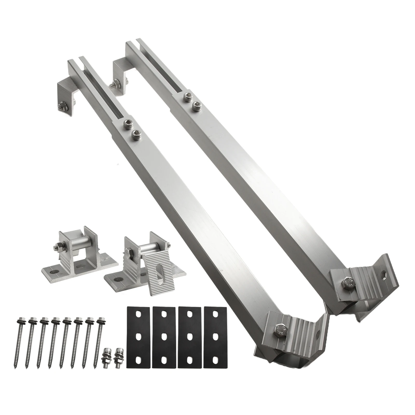 /Adjustable /15-30 /Degree Solar Panel Roof Mounting Bracket Aluminum Alloy Rack Stand For RV Boat Marine Off Grid PV System