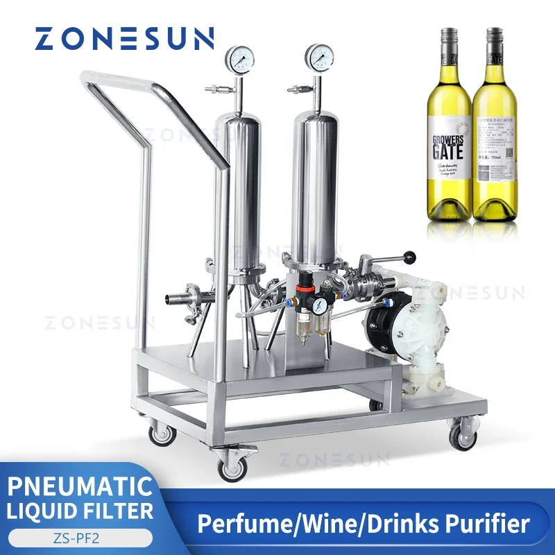 ZONESUN Perfume Filter Water Wine Purifier Filtration System Fragrance Producing Front End Diaphragm Pump Antistatic ZS-PF2