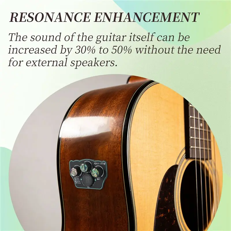 ABKV-Guitar Pickup Classical Guitar Pickup Vibration Pickup BT Accompaniment Resonance Pickup 3-Band EQ Equalizer Acoustic