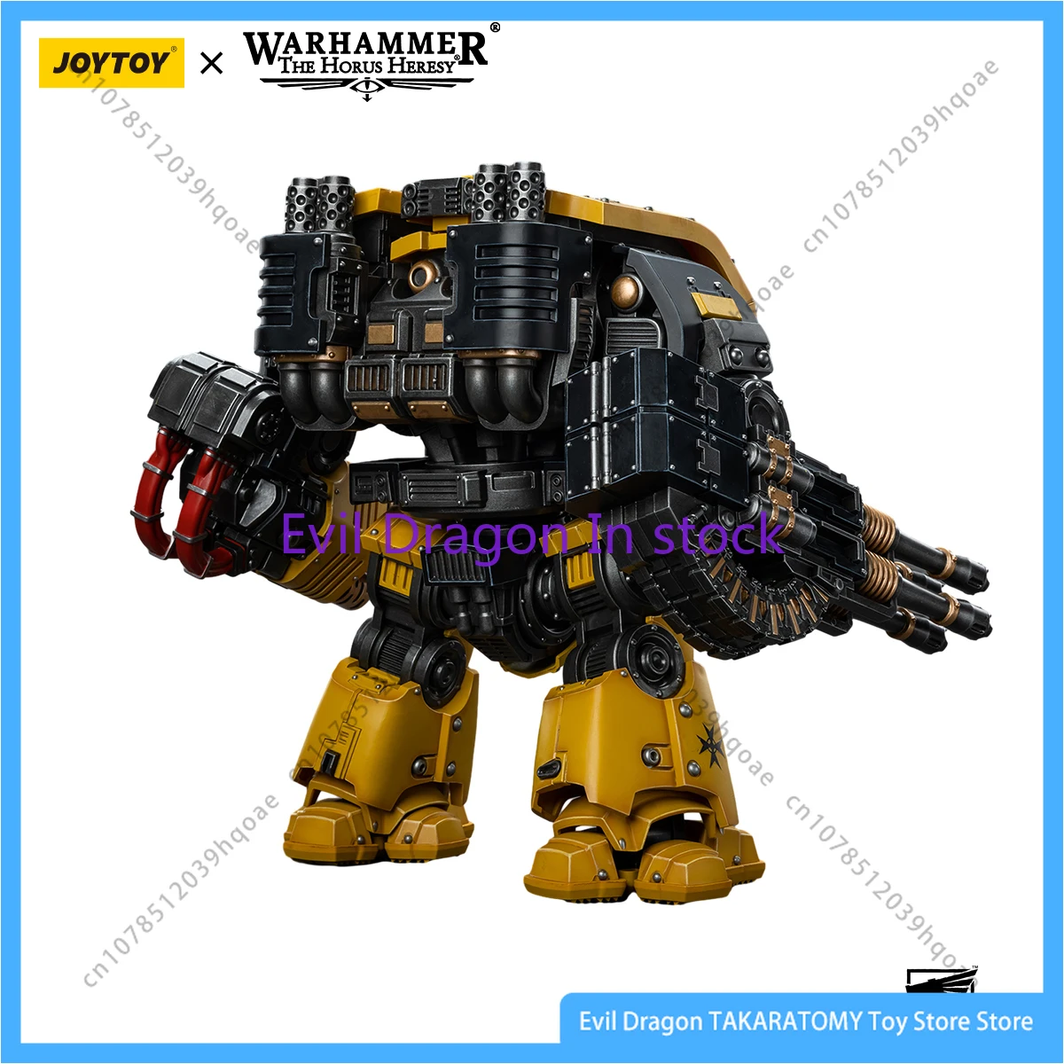 JOYTOY Warhammer 1/18 Action Figures Mecha Anime  Imperial Fists Leviathan Dreadnought with Cyclonic Melta Lance and Storm Canno