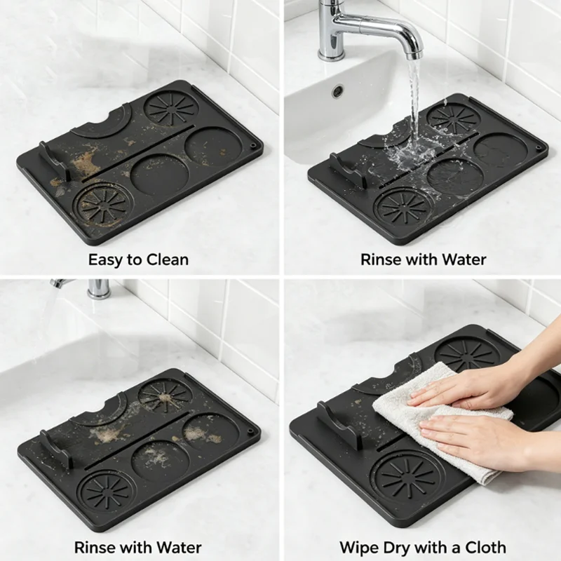 Coffee Tamper Mat Silicone Portafilter Mat for Espresso Machine Acceessories Waterproof Heat Resistant Easy to Clean Nonslip image 6