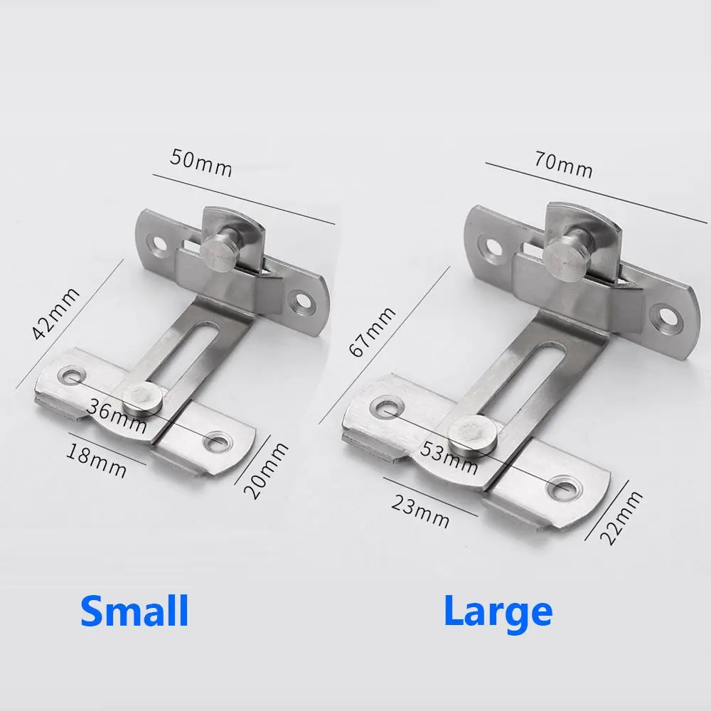 Home Security Window Stainless Steel Theftproof Right Angle Latch Barn Cabinet Lock Door Hasp