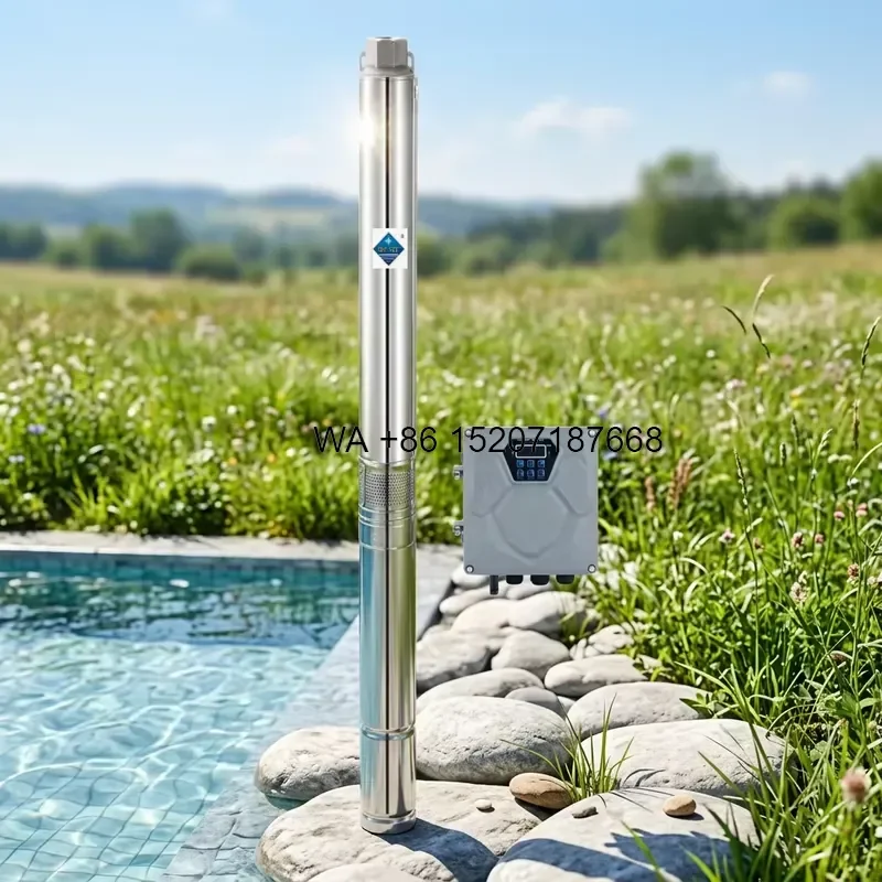 Wmwmnu for SN 10m3/h 115m Solar Deep Well Submersible Pump AC/DC Solar Water Pump for Farmland Irrigation