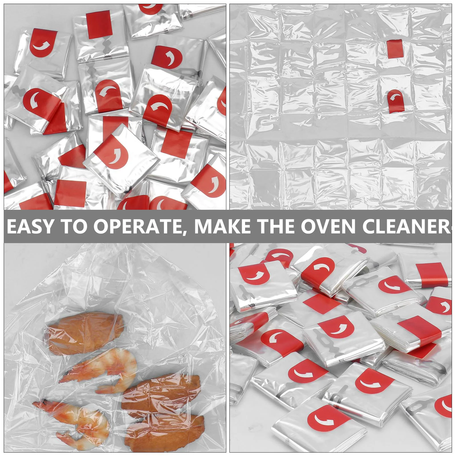 100 Pcs Oven Bag Chicken Bags Turkey Roasting Baster Liner Fish Cellophane Microwave Cooking Toast