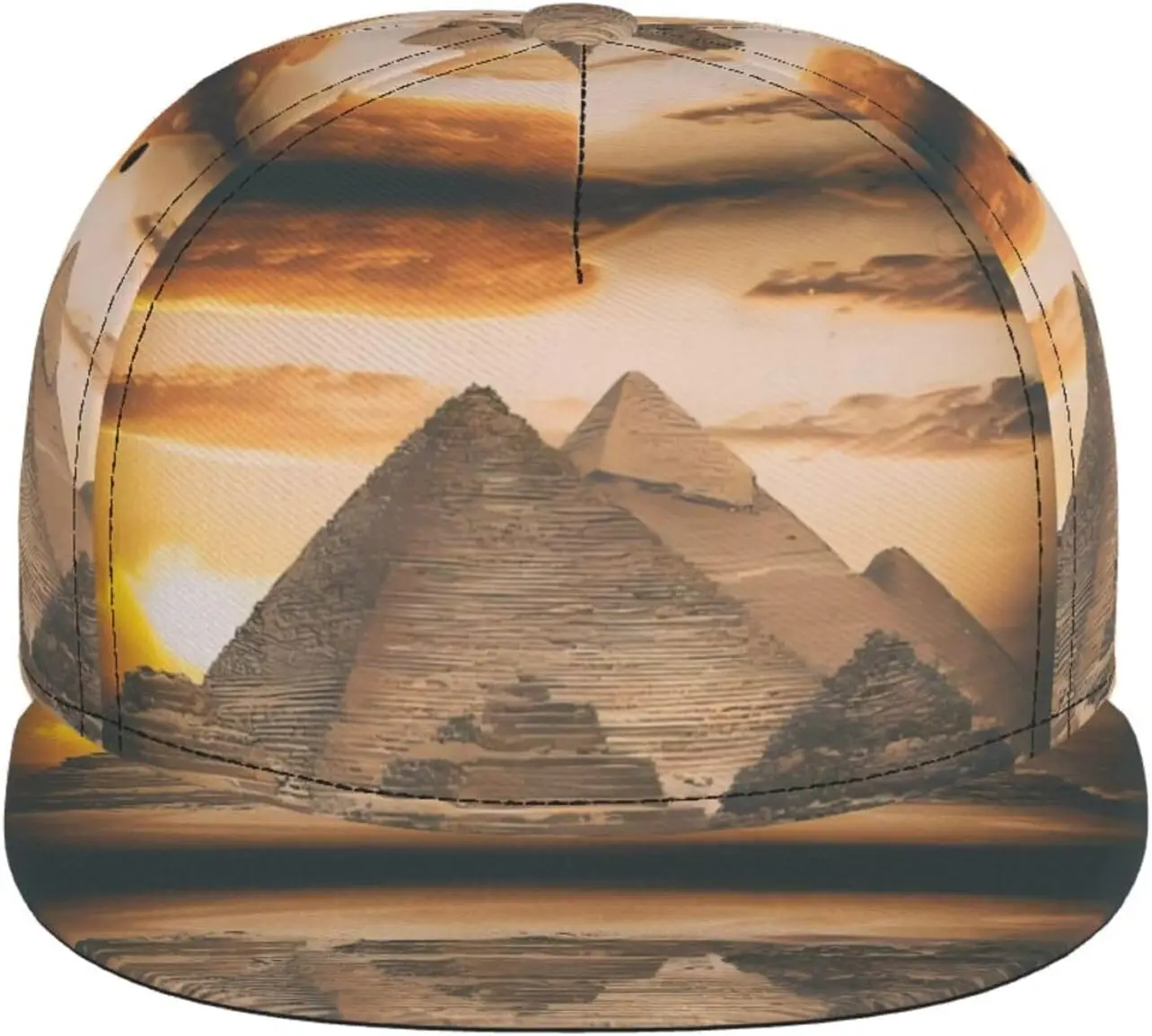 Fashionable Vintage Great Egyptian Pyramid Print Baseball Cap for Men and Women â€“ Adjustable, Perfect for Travel