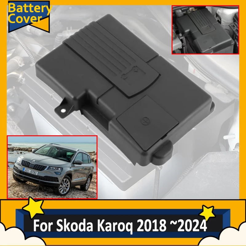 New Battery Box Tray Bracket Protective Case For Skoda Karoq 1.4T 2018 ~2024 2018 2019 2022 Flame Retardant Engine Accessories