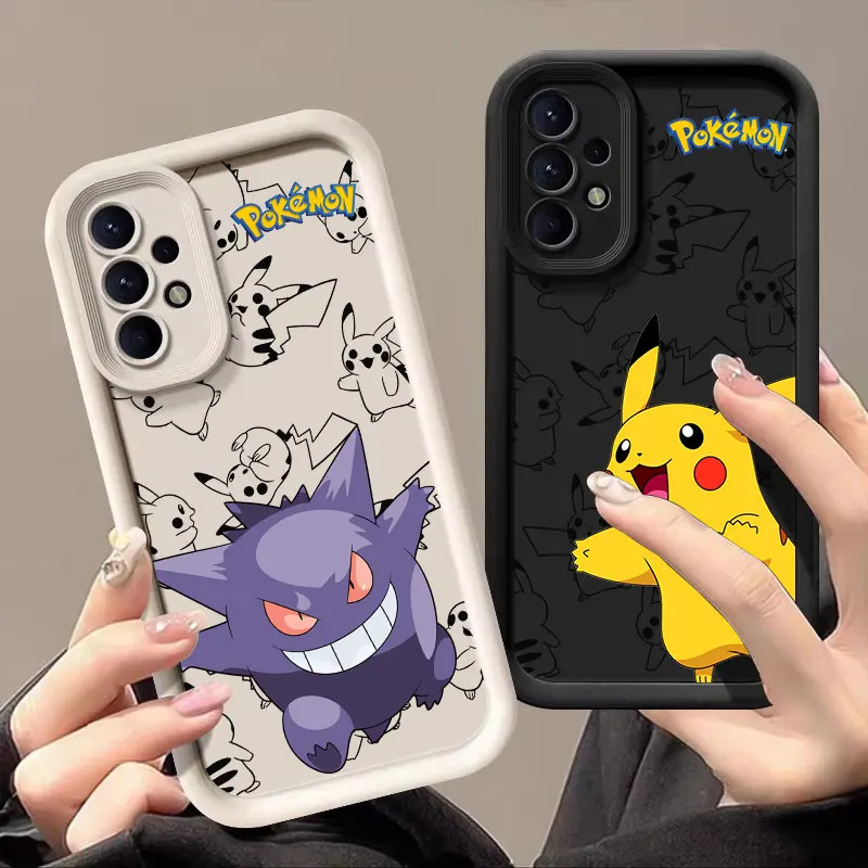 Pokedexs Anime Cartoon Case For Samsung Galaxy A27 A57 A56 A37 A36 A17 A07 A26 A16 A06 A55 A52 A14 A73 A34 Soft Protective Cover