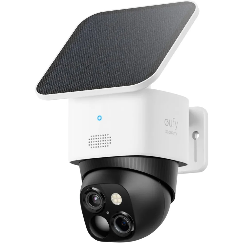 Outdoor wireless security camera: dual 3K lenses, solar powered, 360  panoramic coverage, rotatable tilt, no monthly fee