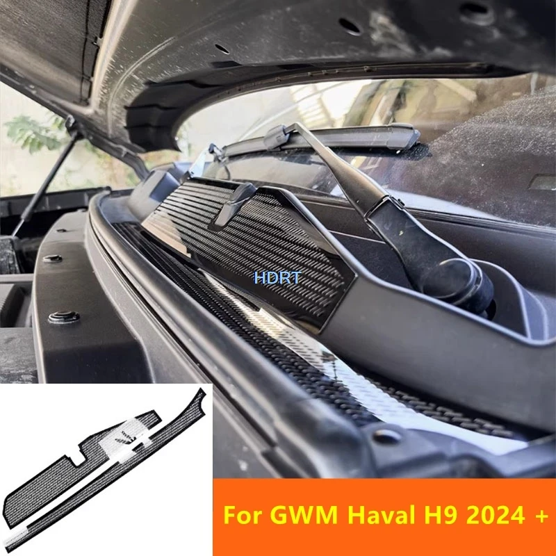 For GWM Haval H9 2024 + Car Styling Front Engine Bonnet Hood Cabin Air Inlet Vent Outlet Mask Dust Proof Cover Insect Screen Net